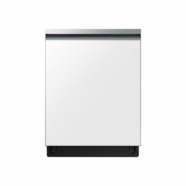 Almo Bespoke Smart 46 dBA StormWash Dishwasher with AutoRelease Door in White Glass DW80CB545012AA